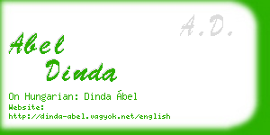 abel dinda business card