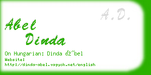 abel dinda business card